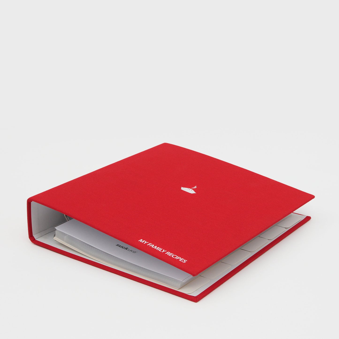 Blank card binder for your family's recipes.