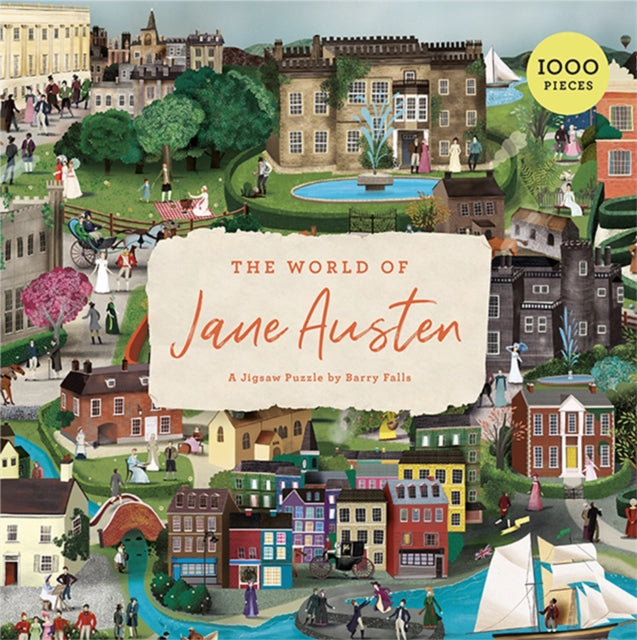 The World of Jane Austen : A Jigsaw Puzzle with 60 Characters and Great Houses to Find 1000 pieces