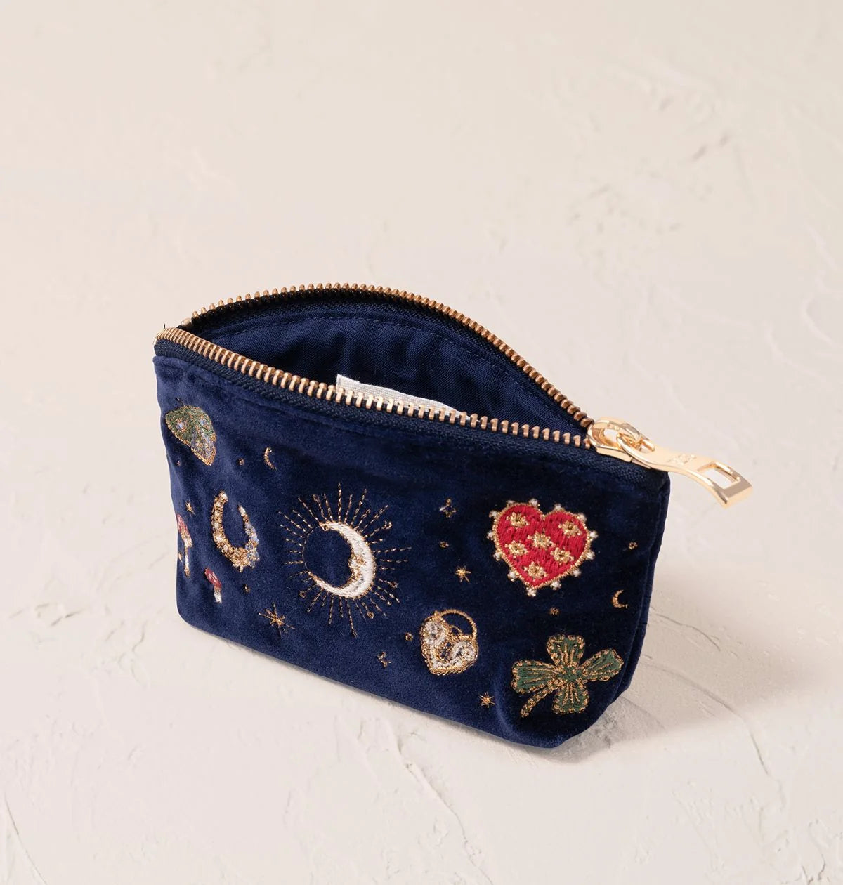 Elizabeth Scarlett Coin Purse Cosmic Charms Velvet Navy