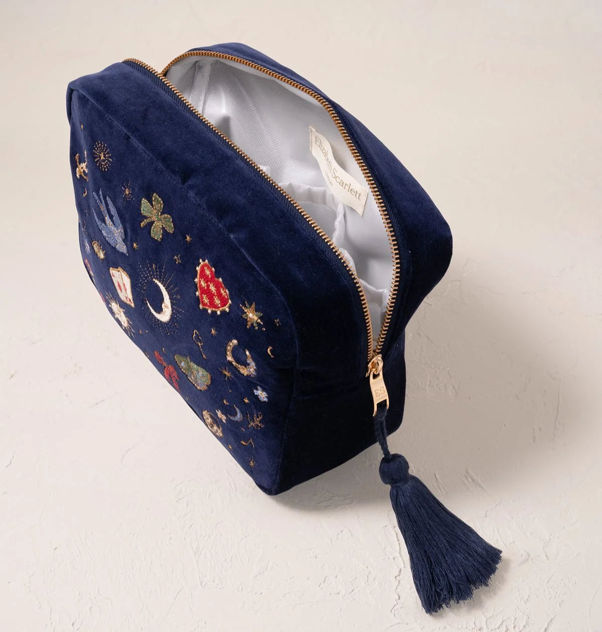 Elizabeth Scarlett Wash Bag Cosmic Charms Velvet Navy