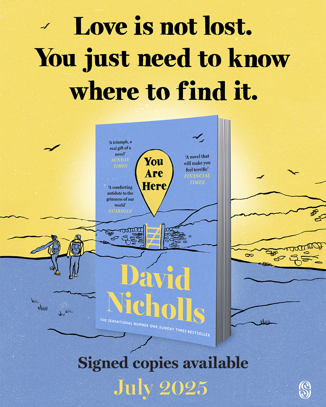 You Are Here by David Nicholls - SIGNED indie edition paperback