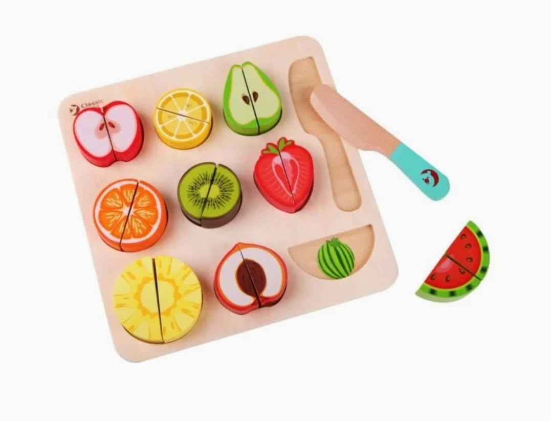 Hippychick Wooden Cutting Fruits Puzzle