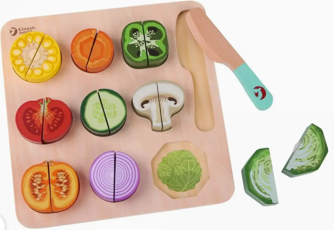 Hippychick Wooden Cutting Veg Puzzle