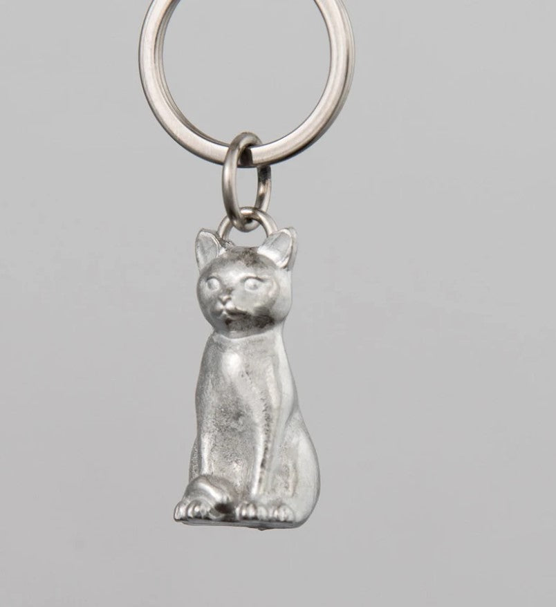 Pewter Key Ring by Lancaster & Gibbings (Cat)