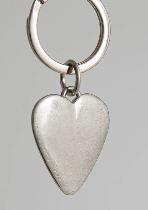 Pewter Key Ring by Lancaster & Gibbings (Heart)