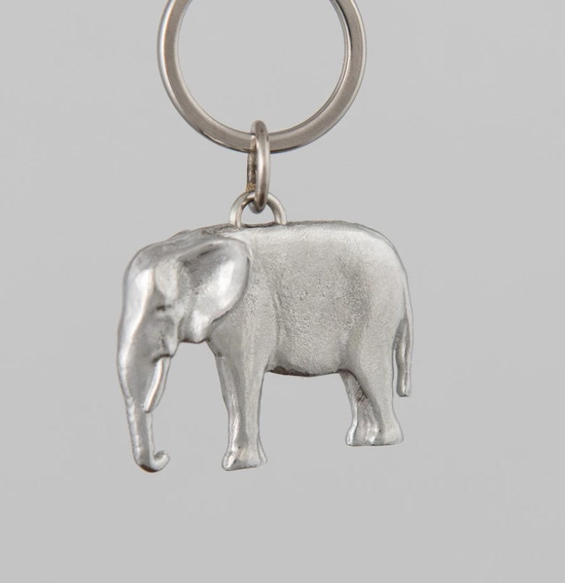 Pewter Key Ring by Lancaster & Gibbings (Elephant)
