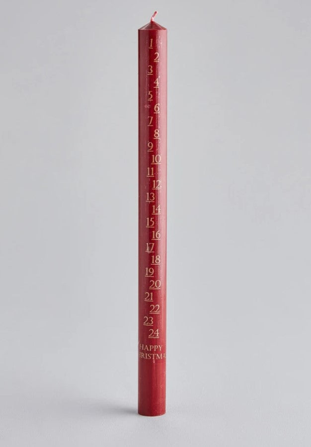 St Eval Single Advent Candle Red Tall