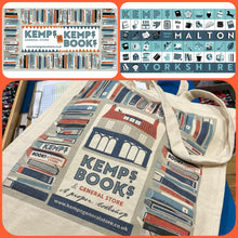 Load image into Gallery viewer, New design Kemps General Store &amp; Bookshop Tea Towel - blue

