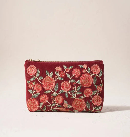 Elizabeth Scarlett Everyday Pouch Camellia Romance - Velvet Cranberry
