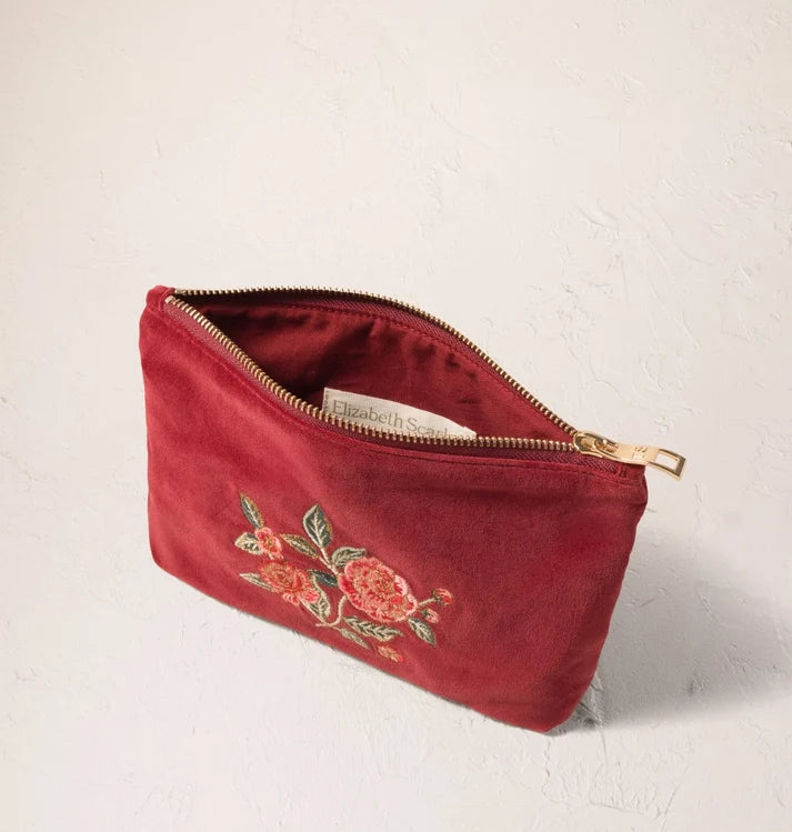 Elizabeth Scarlett Mini Pouch Camellia Romance - Velvet Cranberry