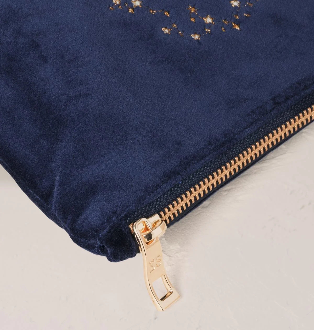 Elizabeth Scarlett Mini Pouch Celestial Sun & Moon Velvet Navy