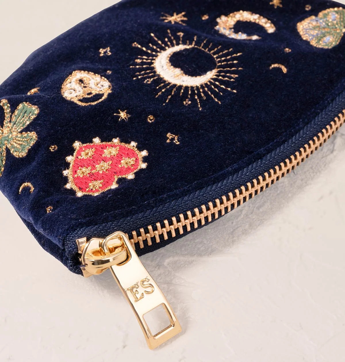 Elizabeth Scarlett Coin Purse Cosmic Charms Velvet Navy