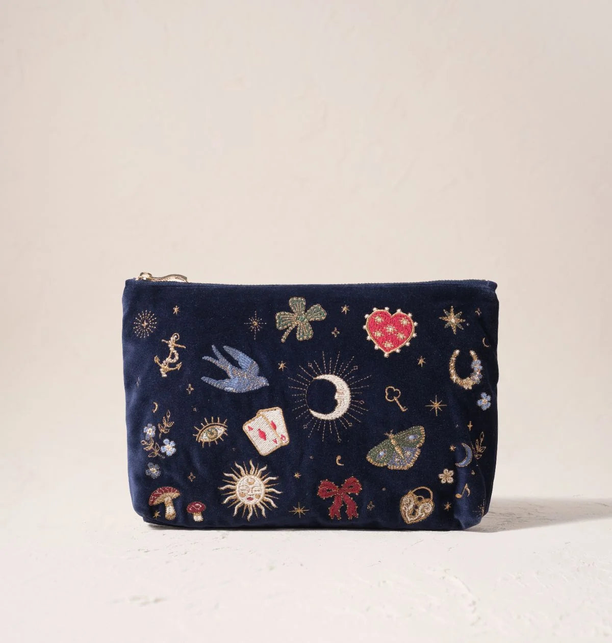 Elizabeth Scarlett Everyday Pouch Cosmic Charms Velvet Navy