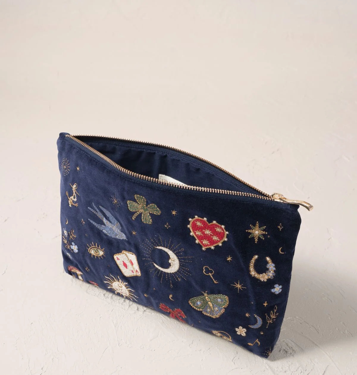 Elizabeth Scarlett Everyday Pouch Cosmic Charms Velvet Navy