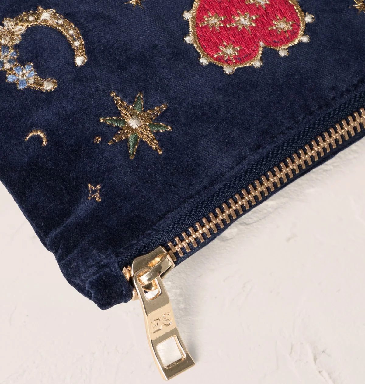 Elizabeth Scarlett Everyday Pouch Cosmic Charms Velvet Navy