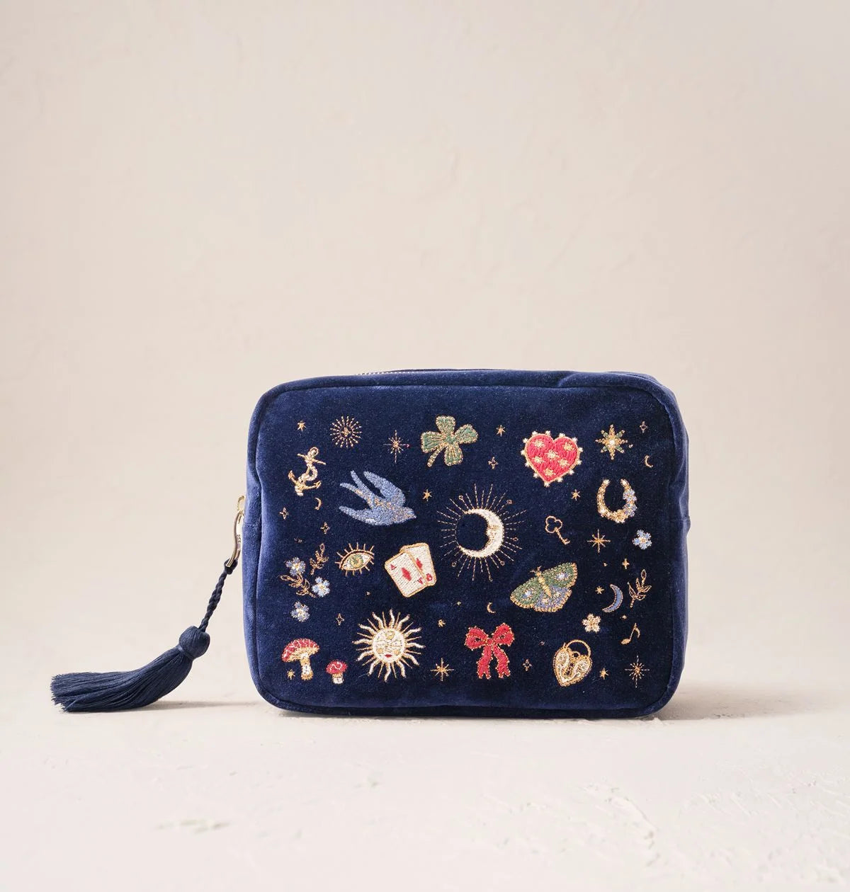 Elizabeth Scarlett Wash Bag Cosmic Charms Velvet Navy