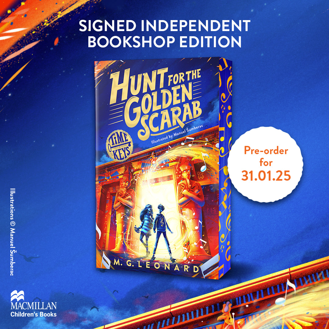 Hunt for the Golden Scarab by M.G. Leonard paperback (pre order)