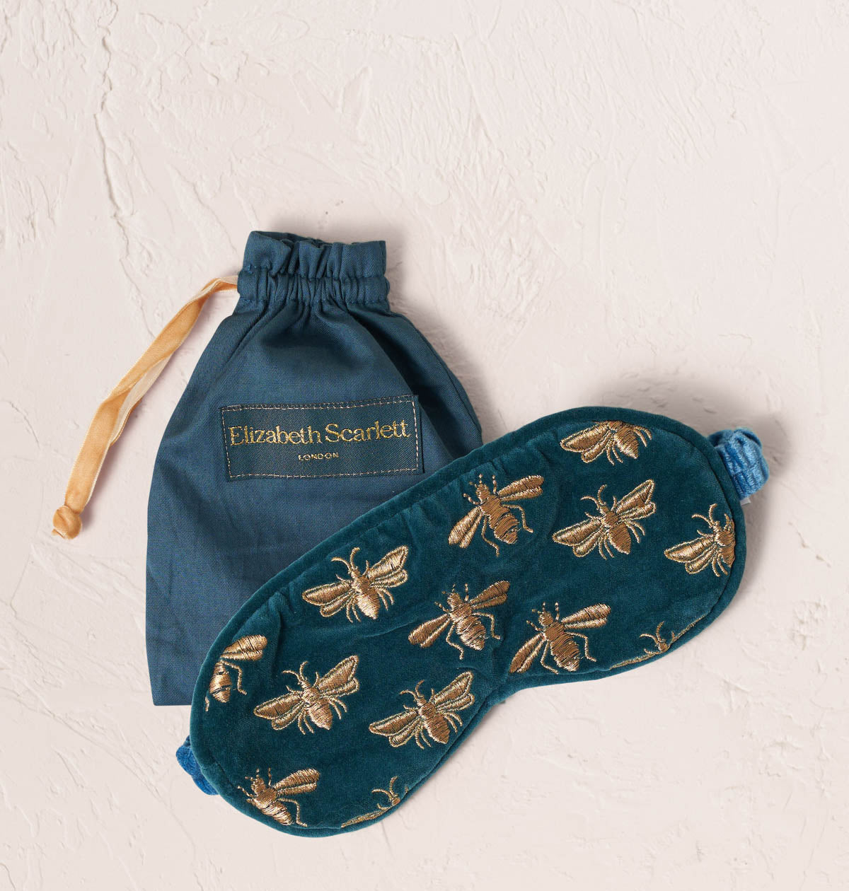 Elizabeth Scarlett Eye Mask Honey Bee Velvet Rich Blue