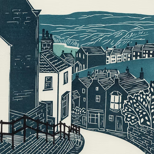 Card - Robin Hoods Bay II - Michelle Hughes