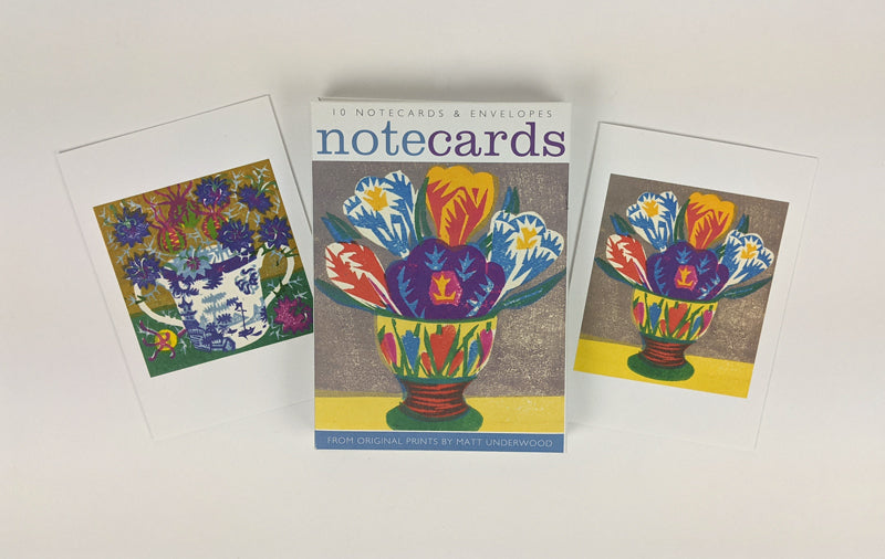 Notecards by Art Angels - Love in a Mist / Crocus Egg Cup from original prints by Matt Underwood