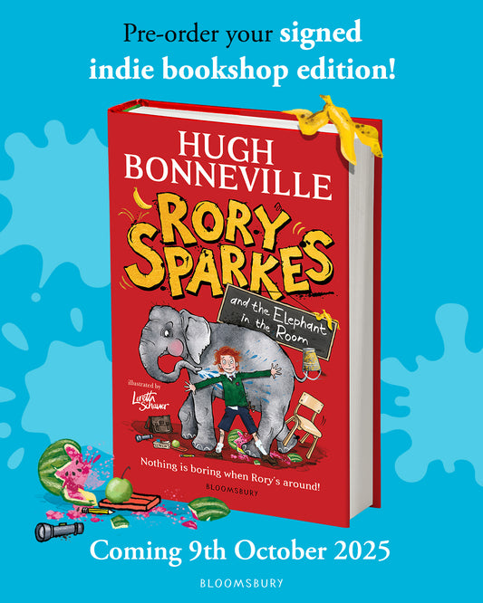 Rory Sparkes and the Elephant in the Room : The hilarious first children's book from Paddington star  by Hugh Bonneville  SIGNED