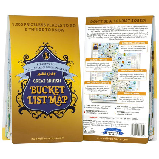 ST&G's Solid Gold Great British Bucket List Map