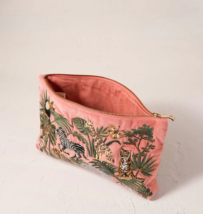 Elizabeth Scarlett Everyday Pouch World Wildlife Velvet Coral