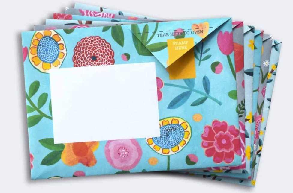 Pigeon Posted - 6 Letter Envelopes - Wildflower