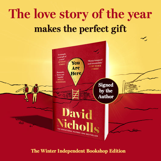 You Are Here by David Nicholls SIGNED indie special gold foiled edition