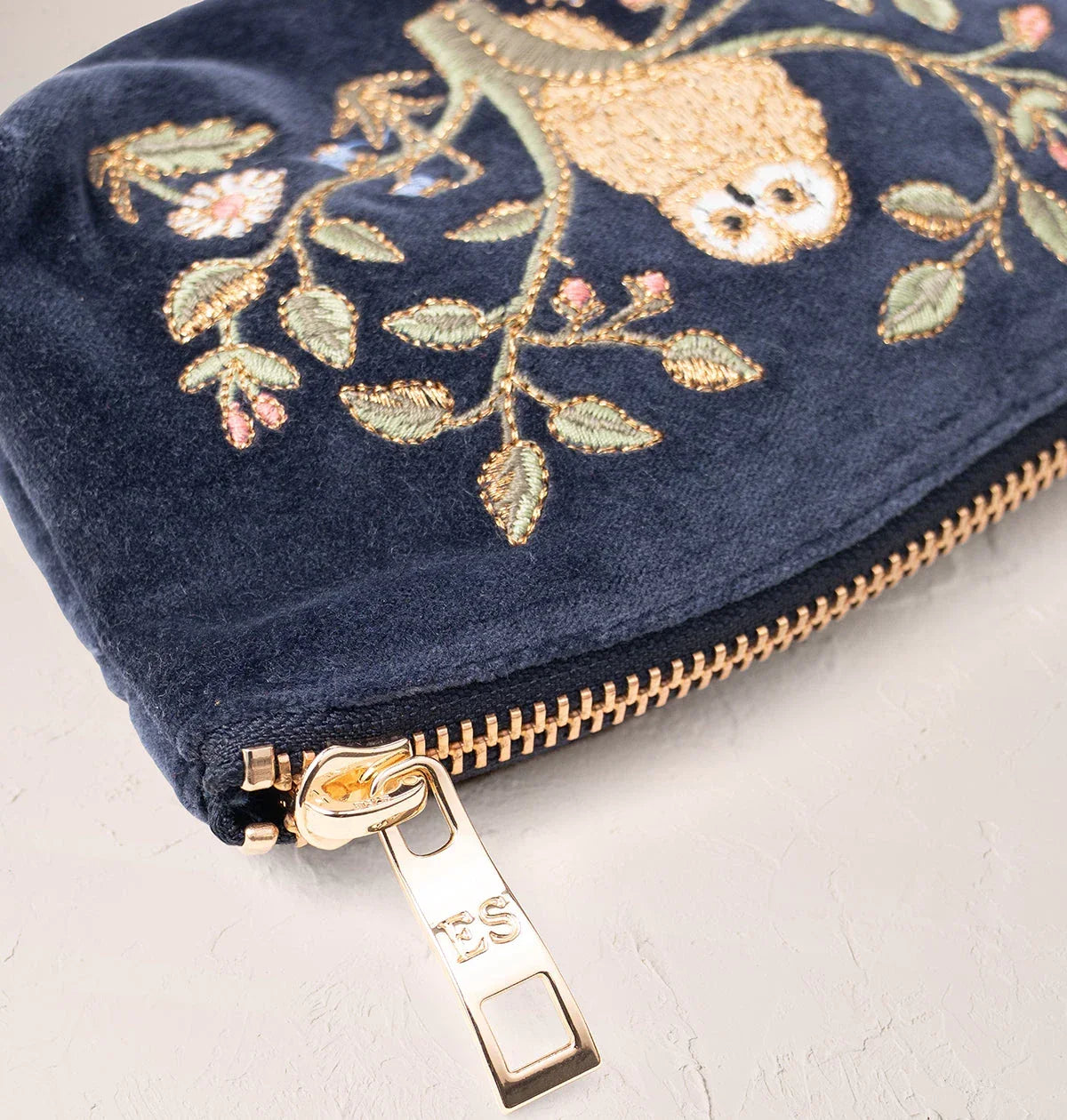 Elizabeth Scarlett Coin Purse Tree of Life Velvet Indigo