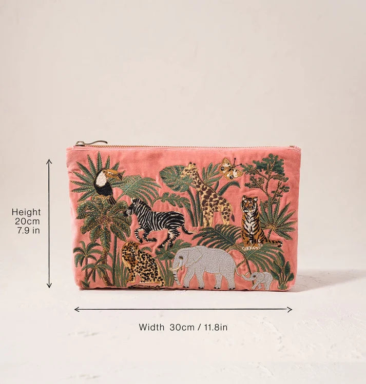 Elizabeth Scarlett Everyday Pouch World Wildlife Velvet Coral