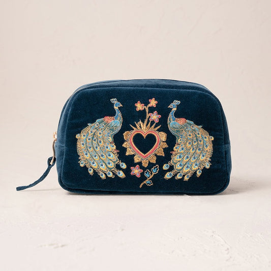 Elizabeth Scarlett Makeup Bag Peacock Floral