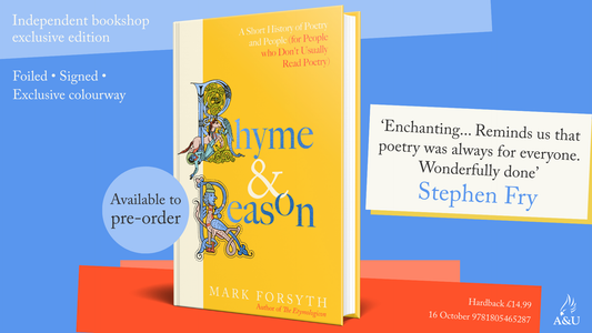 Rhyme and Reason by Mark Forsyth SIGNED indie exclusive