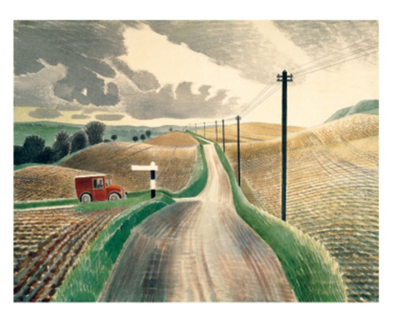 Card - Wiltshire Landscape (1937) by Eric Ravillious