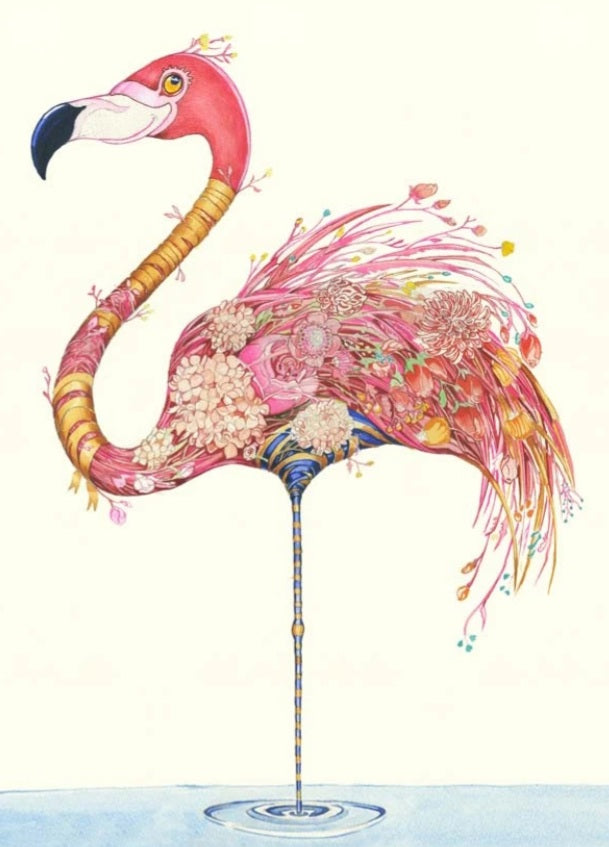 Card - Flamingo by Daniel Mackie