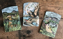 Load image into Gallery viewer, Card - Hares and open field - die-cut 3D by Angela Harding
