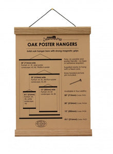 Natural Oak Poster Hanger (28") from Creamore Mill