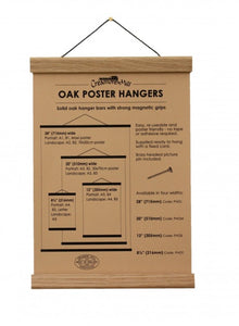 Natural Oak Poster Hanger (20") from Creamore Mill