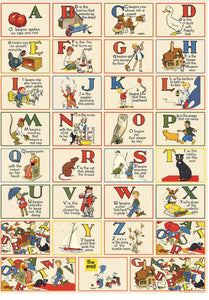 Cavallini  Nursery ABC Wrapping Paper Poster