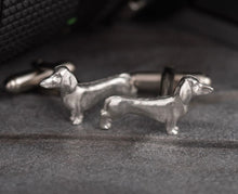 Load image into Gallery viewer, Pewter Cufflinks by Lancaster &amp; Gibbings (Dachshund)
