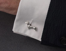 Load image into Gallery viewer, Pewter Cufflinks by Lancaster &amp; Gibbings (Dachshund)
