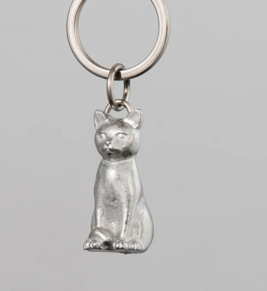 Pewter Key Ring by Lancaster & Gibbings  (Cat)