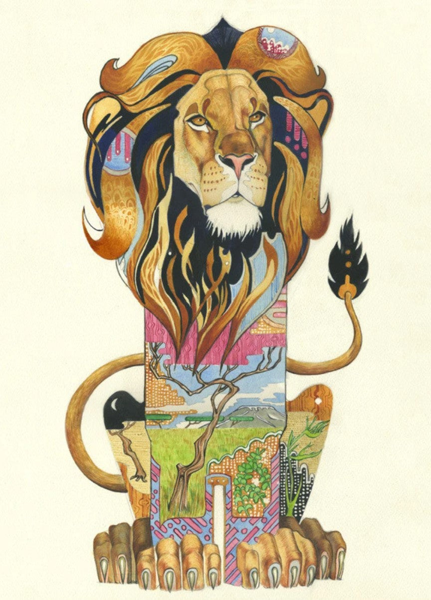 Card - Lion by Daniel Mackie