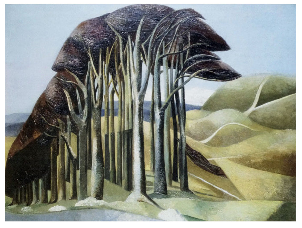 Card - Wood in the Downs 1929 by Paul Nash