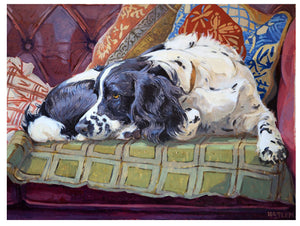 Card - Holly in the Sofa by Andrew Haslen
