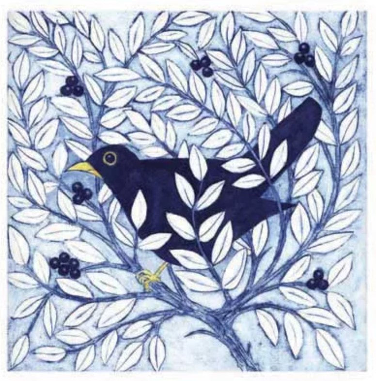 Card - Bird in a Bush by Victoria Keeble