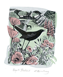 Card - August Blackbird by Angela Harding