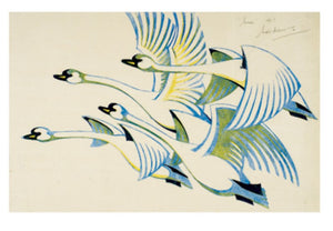 Card - Swans by Sybil Andrews