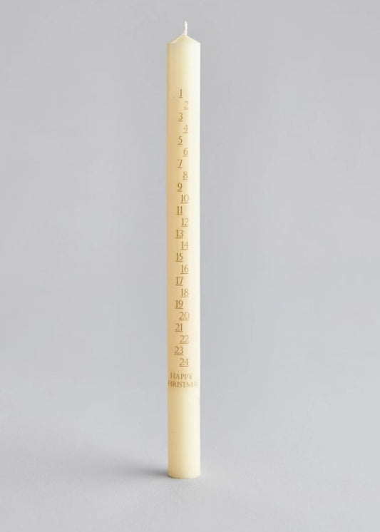 St Eval Single Advent Candle Cream - Tall